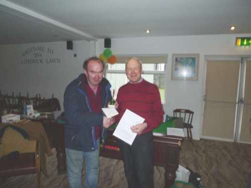 John Cassidy Limk club 2014 joint runner-up 