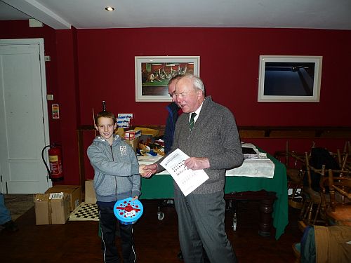 James Naughton with Best Junior prize in chess 960 blitzDec14 