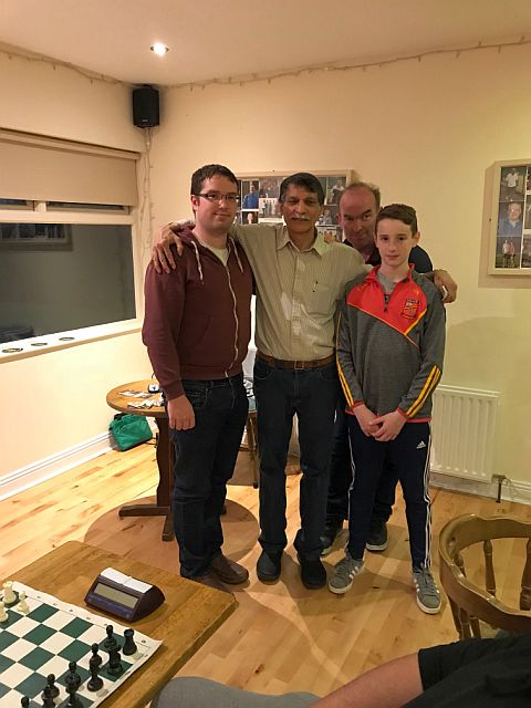 Joint third winners in blitz 