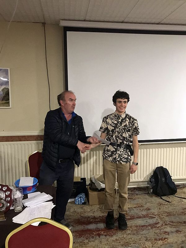 Shane Loughlin joint 3rd prize in U-1400 section
