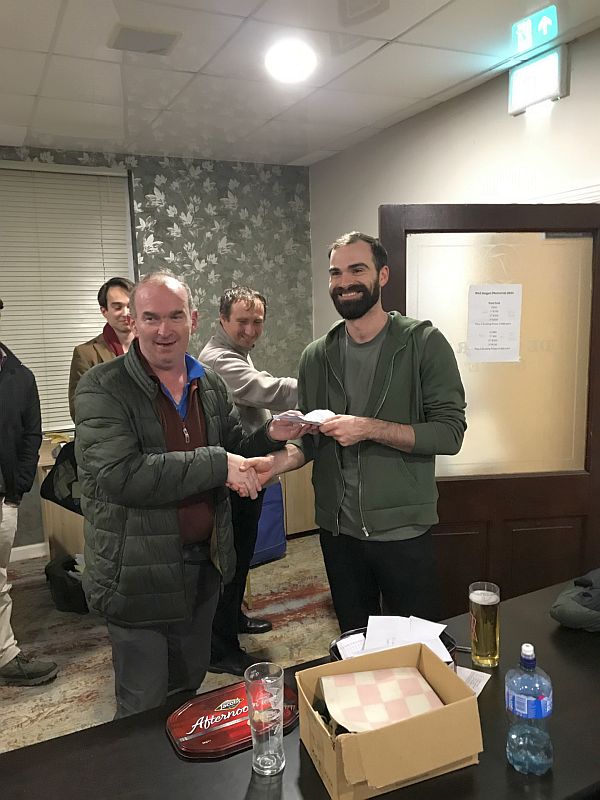 Conor Stinson rating prize winner in U-1400 section