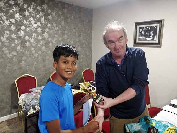 Devah Chandrasekar rating joint 2nd in U-1400 section